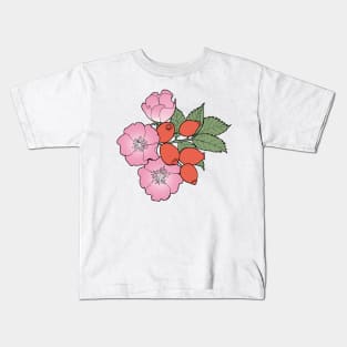 Dog Rose Kids T-Shirt